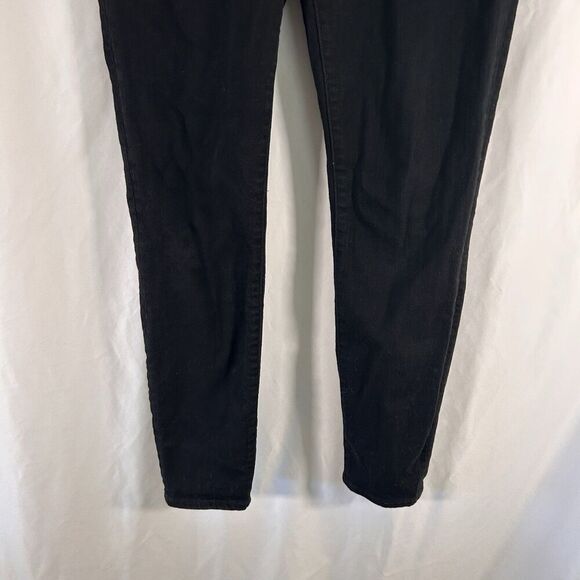 J. Crew Lookout High Rise Jeans Women's 30 Black Skinny Mid Rise Cotton Blend - Picture 2 of 5